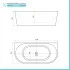 Vasca da bagno a parete 80x170 cm scarico incluso  Arya