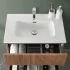 Lavabo da incasso 70x46 cm in ceramica bianco lucido 