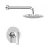 Set doccia a incasso con braccio 35 cm e soffione tondo 20 cm Zoe