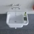 Pilozzo da esterno sospeso 50x34 cm in resina bianca con portasapone