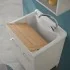 Vasca lavatoio 60x50 cm in resina bianca per interni ed esterni 