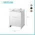Mobile lavatoio 60x50 cm vasca in resina con asse e kit di scarico 