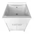 Mobile lavatoio 60x60 cm vasca in resina con asse e kit di scarico 