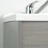 Mobile lavatoio rovere 60x50 con vasca e asse lavapanni in resina