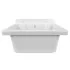 Lavatoio a muro 42x34 cm in resina bianca completo di kit di scarico