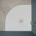 Piatto doccia semicircolare 100x100 bianco riducibile su misura Ten