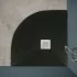 Piatto doccia semicircolare 100x100 antracite riducibile su misura Ten
