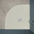 Piatto doccia semicircolare 80x80 beige riducibile su misura Ten