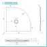 Piatto doccia semicircolare 80x80 beige riducibile su misura Ten