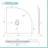 Piatto doccia semicircolare 90x90 beige riducibile su misura Ten
