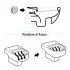 Riduttore flusso dacqua universale per wc senza brida in ABS 
