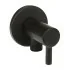 Coppia valvole da arresto tonde nero opaco attacchi 1/2G x 3/8G 