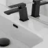 Set miscelatori lavabo e bidet Kubo nero opaco con piletta click-clack