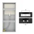 Set doccia incasso nero opaco Kubo soffione a sbalzo inox 22x50 cm 
