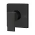 Set doccia incasso nero opaco Kubo soffione a sbalzo inox 22x50 cm 