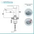 Set miscelatori lavabo bidet e doccia Flat con piletta click clack 
