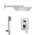 Set doccia incasso soffione 25x25 cm e kit doccia completo Kubo 