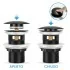 Miscelatore bidet squadrato nero opaco Kubo con scarico click clack 