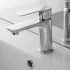 Miscelatore lavabo Flat in ottone cromato con piletta click clack 