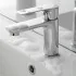 Miscelatore lavabo Flat in ottone cromato con piletta click clack 