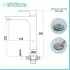 Miscelatore lavabo alto Flat in ottone cromo con piletta click clack 