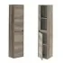 Mobile bagno sospeso 80 cm 2 ante serie Oasi rovere con specchio e pensile