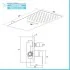 Set doccia incasso Kubo con soffione a muro 25x52 slim con cascata