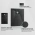 Piatto doccia 80x90 in resina nero effetto pietra riducibile Agorà