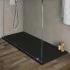 Piatto doccia 80x160 in resina nero effetto pietra riducibile Agorà