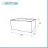 Lavabo bagno sospeso 60 cm design bianco opaco in resina Tevere
