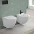 Sanitari sospesi scarico a vortice e copriwc soft-close Tao
