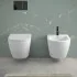 Wc sospeso con scarico a vortice e copriwc soft-close Tao