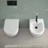 Wc sospeso con scarico a vortice e copriwc soft-close Tao