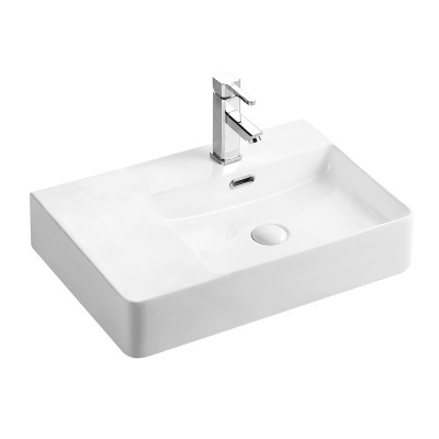 Lavabo da appoggio 60x43 con foro per miscelatore