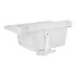 Pilozzo sospeso 50x35 in resina bianco pietra con ripiano d'appoggio