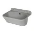 Pilozzo sospeso 46x36 in resina grigio pietra con fissaggi e scarico