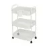 Carrello multiuso in metallo bianco con portata 5 kg per ripiano 