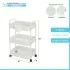 Carrello multiuso in metallo bianco con portata 5 kg per ripiano 
