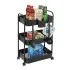 Carrello multiuso in metallo nero con portata 5 kg per ripiano 