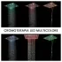 Soffione doccia ad incasso quadrato 50x50 con 3 getti e luci LED