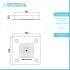 Soffione doccia ad incasso quadrato 50x50 con 3 getti e luci LED