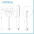 Soffione doccia cromato 25 con spessore 4 cm e braccio in acciaio 