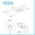 Set doccia con miscelatore Paffoni Blu e soffione a sbalzo 22x50 cm
