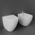 Wc filomuro Rak serie Des scarico traslato Rimless e fissaggi nascosti