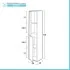 Colonna bagno sospesa 125 rovere bianco con ante reversibili Nadia