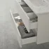 Mobile bagno sospeso 100 cm rovere bianco con pensile H 125 cm Nadia
