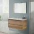 Mobile bagno sospeso 100 rovere naturale completo con 2 cassetti Nadia