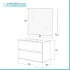 Mobile bagno sospeso 80 rovere bianco completo con 2 cassetti Nadia