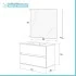 Mobile bagno sospeso 70 rovere bianco completo con 2 cassetti Nadia