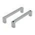 Set maniglie per porta doccia dentro-fuori cromate design squadrato